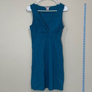 Blue Sleeveless Striped Dress By Guess Jeans. Size Small.